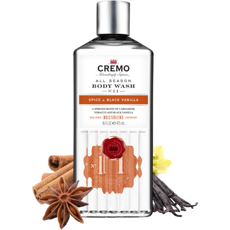 Cremo Spice & Black Vanilla Body Wash sprchový gel pro muže 473 ml (obrázek 6)
