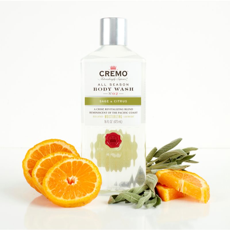 Cremo Sage And Citrus Body Wash очищуючий гель для душа для чоловіків 475 мл