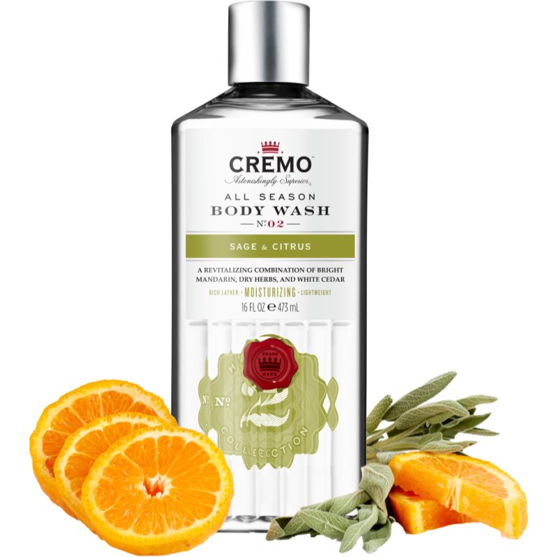 Cremo Sage and Citrus Body Wash čisticí sprchový gel pro muže 475 ml (obrázek 4)