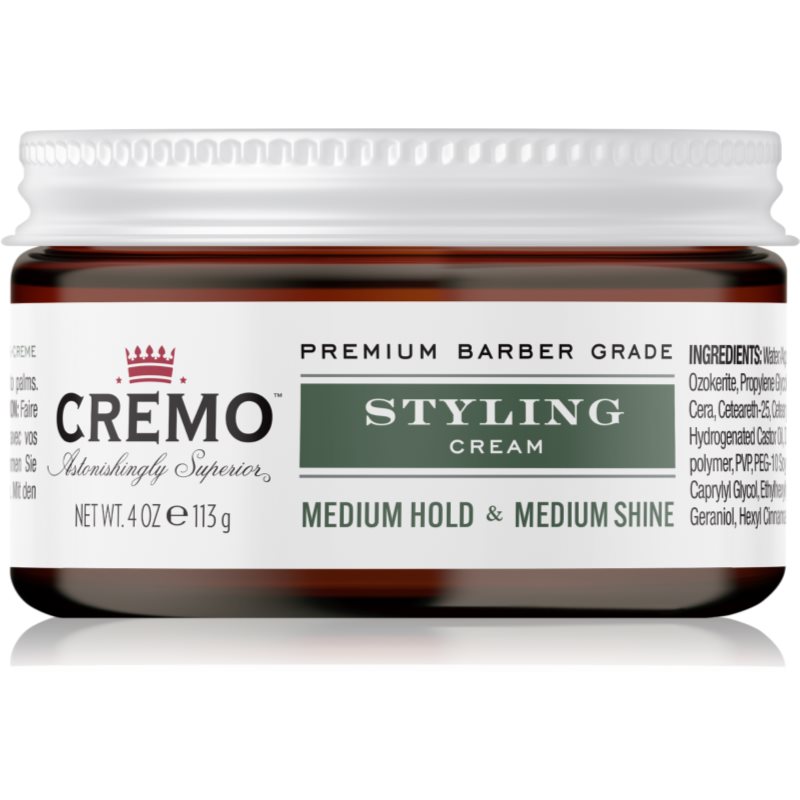 Cremo Hair Styling Cream Medium Styling hidratáló formázó krém hajra uraknak 113 g