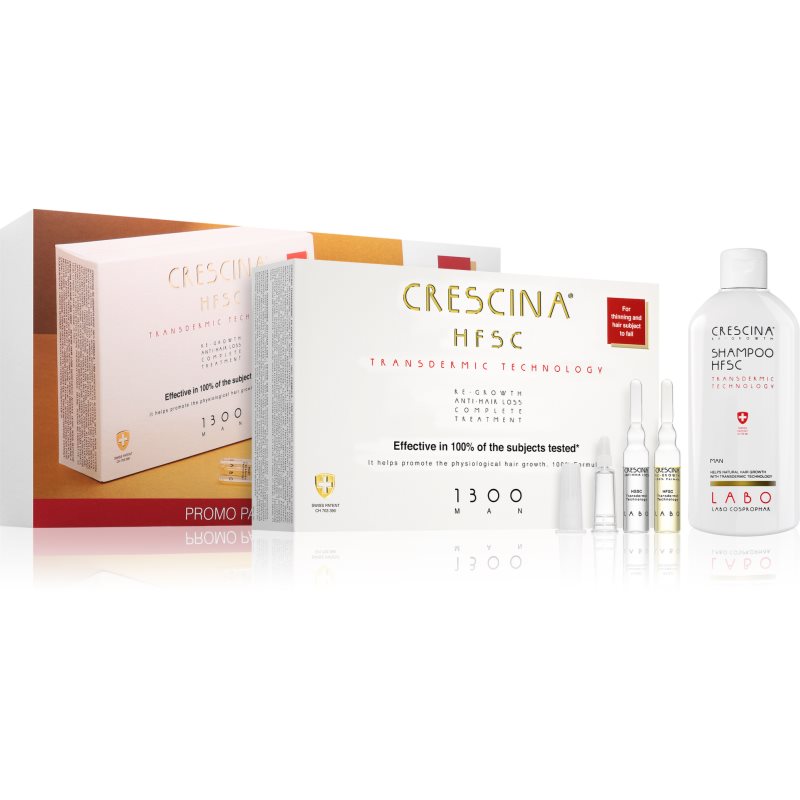 Crescina Transdermic 1300 Re-Growth and Anti-Hair Loss Pflege zur Förderung des Haarwachstums und gegen Haarausfall für Herren výhodné balení
