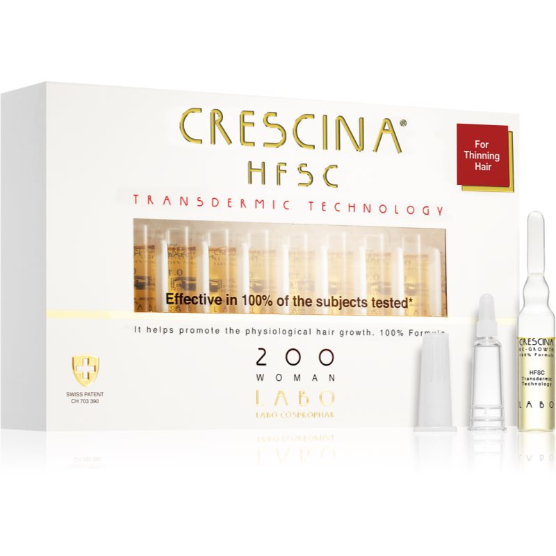 Crescina Transdermic 200 Re-Growth hajnövekedést serkentő ápolás hölgyeknek 20x3,5 ml