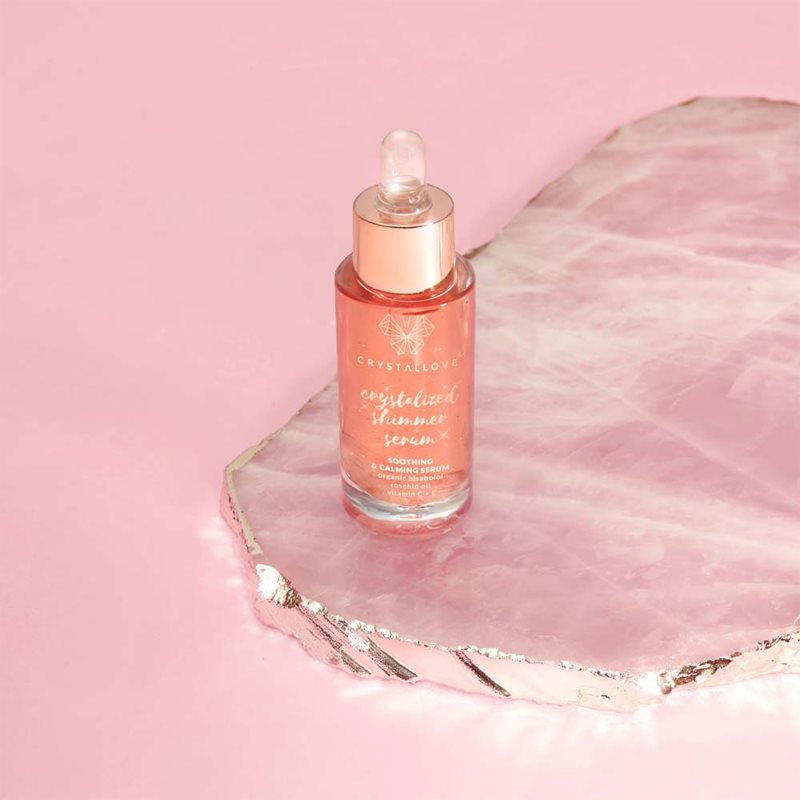 Crystallove Crystalized Rose Quartz Shimmer Serum заспокійлива сироватка для обличчя 30 мл