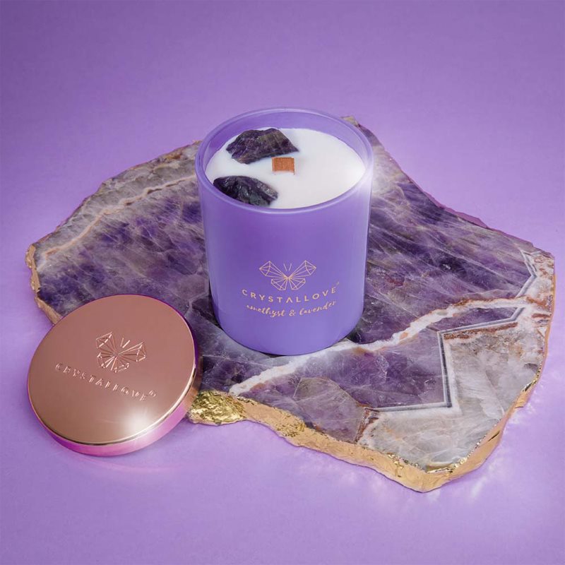 Crystallove Crystalized Scented Candle Amethyst & Lavender Scented Candle 220 G