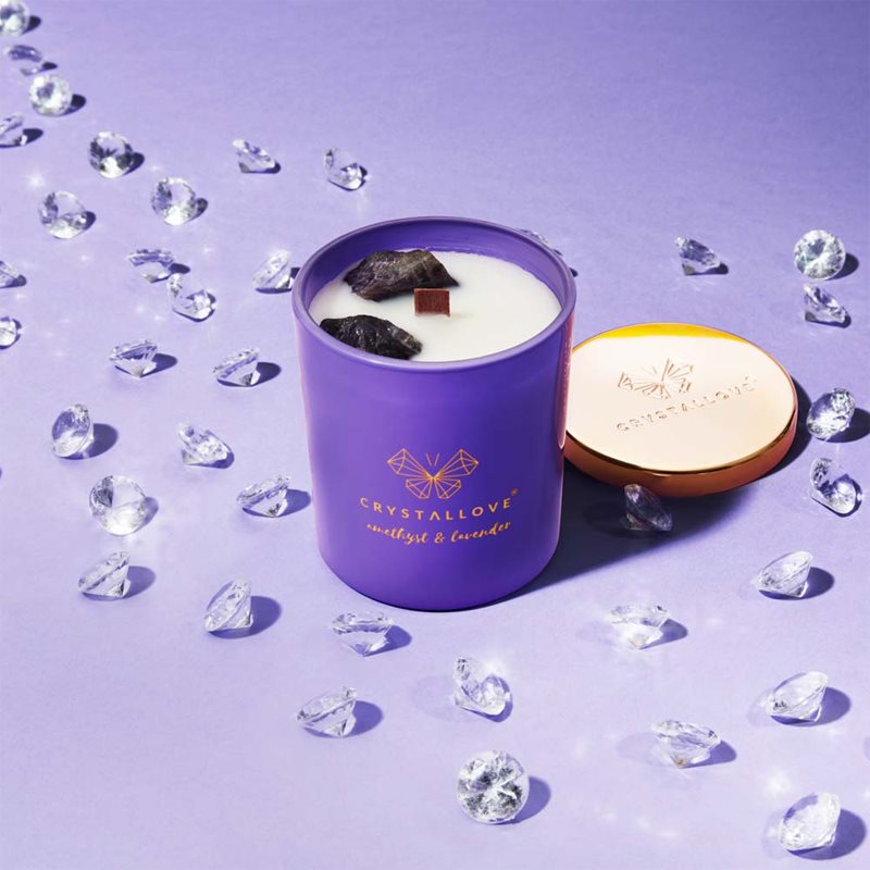 Crystallove Crystalized Scented Candle Amethyst & Lavender Aроматична свічка 220 гр