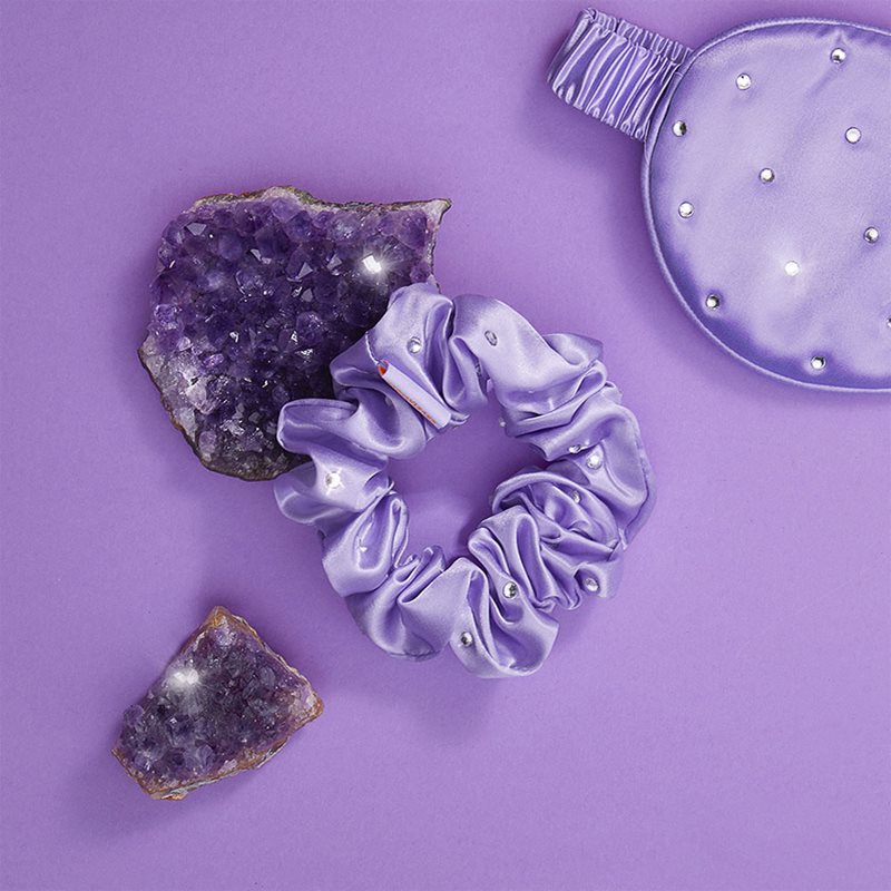 Crystallove Crystalized Silk Scrunchie шовкова гумка для волосся колір Lilac 1 кс