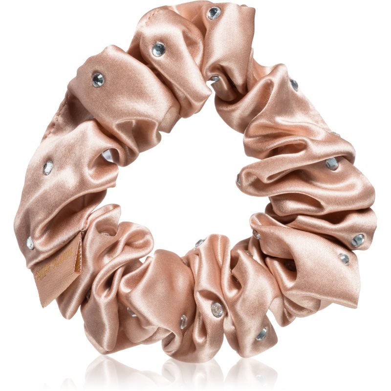 E-shop Crystallove Crystalized Silk Scrunchie hedvábná gumička do vlasů barva Rose Gold 1 ks