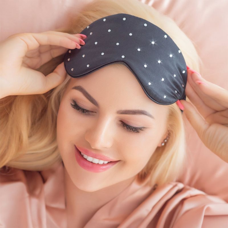 Crystallove Crystalized Silk Eye Mask Masque De Nuit Teinte/couleur Black 1 Pcs
