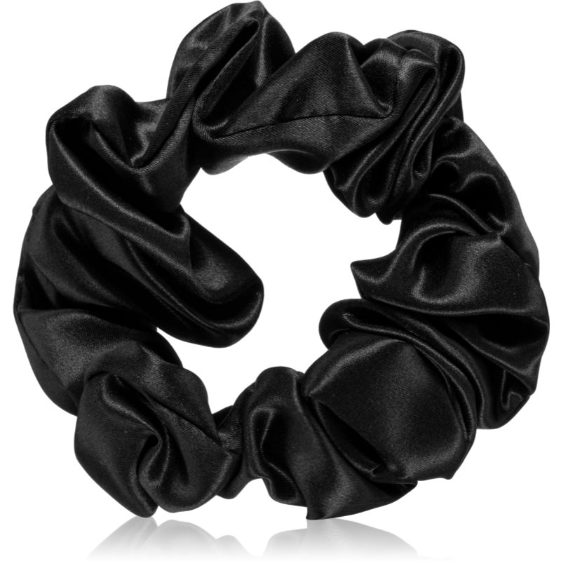 Crystallove Silk Scrunchie jedwabna gumka do włosów Black 1 szt.