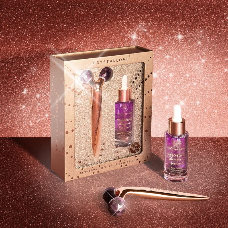 Crystallove Golden Amethyst 3D Lift & Sculpt Set sada pro dokonalou pleť