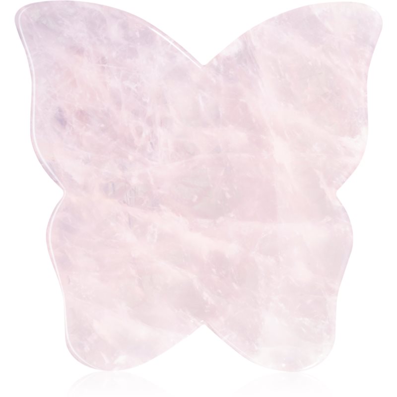 Crystallove Rose Quartz Butterfly Gua Sha pripomoček za masažo