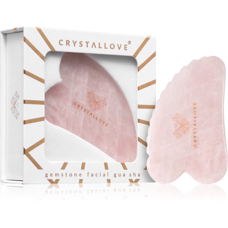 Crystallove Rose Quartz 3D Gua Sha Massage Hilfsmittel 1 St.