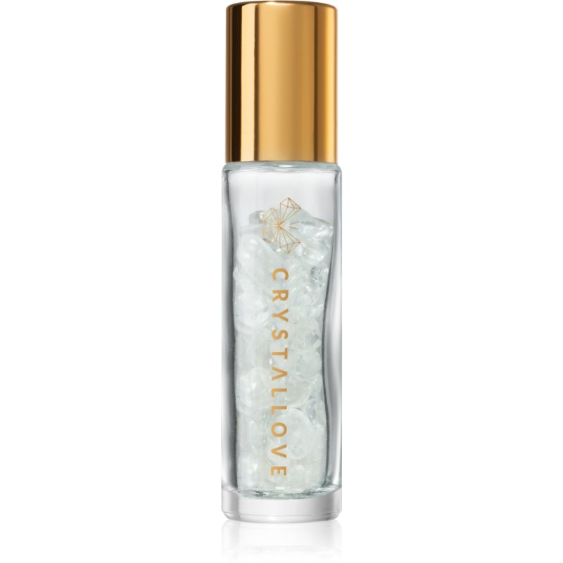 Crystallove Clear Quartz Oil Bottle roll-on with crystals refillable 10 ml
