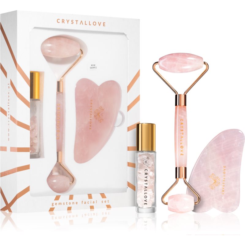 Crystallove Quartz Beauty Set Rose odos priežiūros priemonių rinkinys