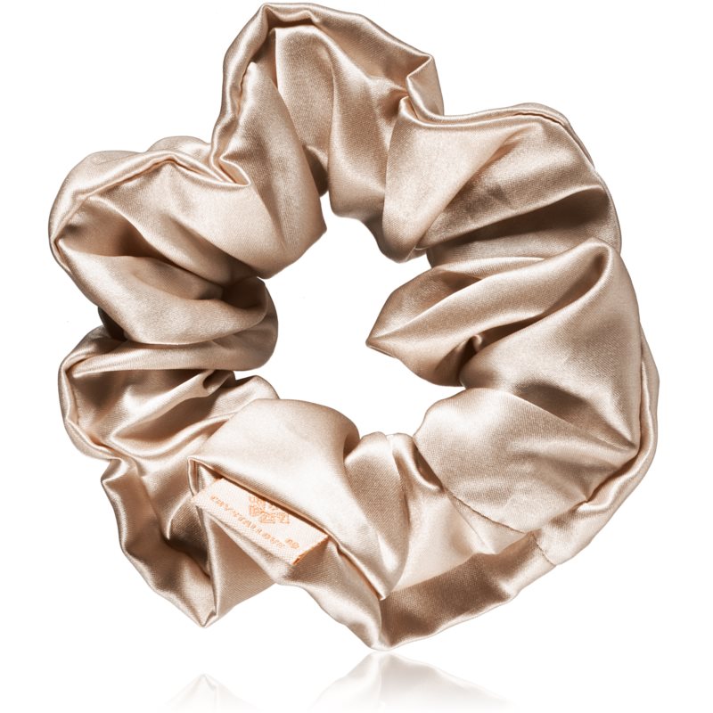 Crystallove Silk Scrunchie шовкова гумка для волосся Gold