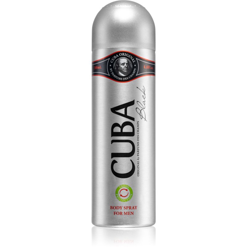 Cuba Black дезодорант-спрей для чоловіків 200 мл
