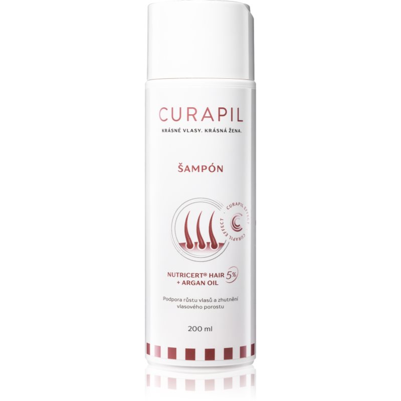 Curapil Hair Care Nutricert hair + argan oil plaukus aktyvinantis šampūnas plaukų augimas 200 ml