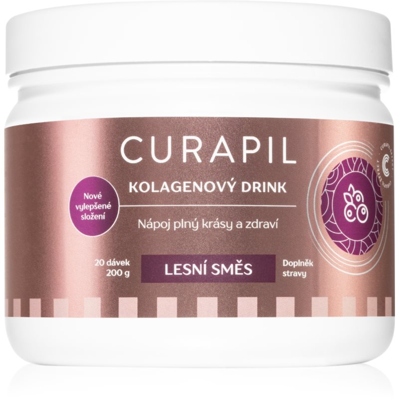 Curapil Kolagenový drink - lesní směs prášek na přípravu nápoje pro krásné vlasy, pleť a nehty příchuť Forest fruit 200 g