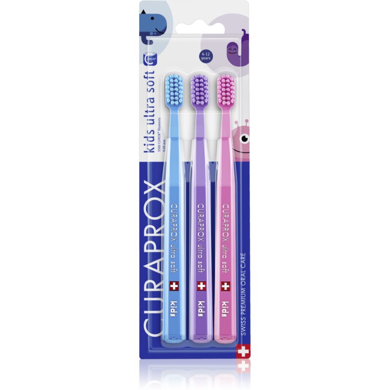 Curaprox 5500 Kids Ultra Soft Toothbrush For Children 3 Pc