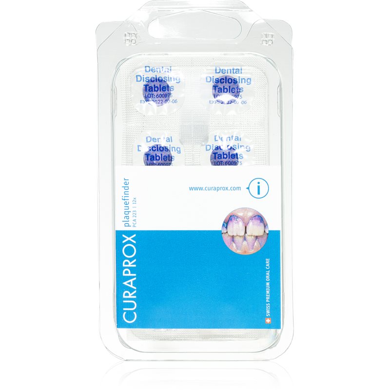 Curaprox PCA 223 таблетки для індикації зубного нальоту 12 кс