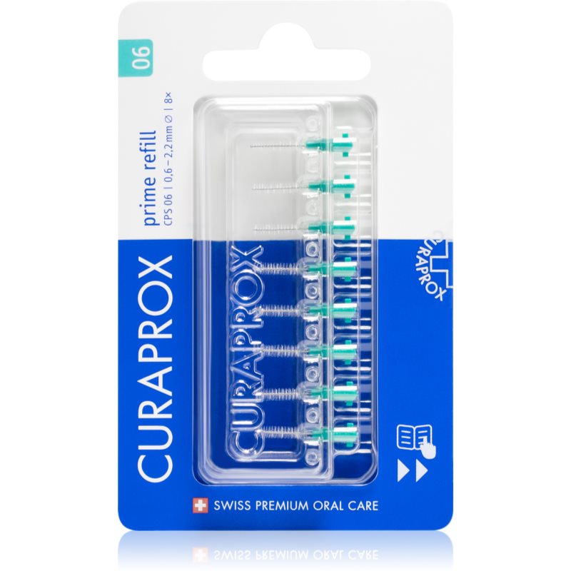 Curaprox Prime Refill Spare Interdental Brushes In Blister Pack CPS 06 0,6 - 2,2 Mm 8 Ks 1 Pc