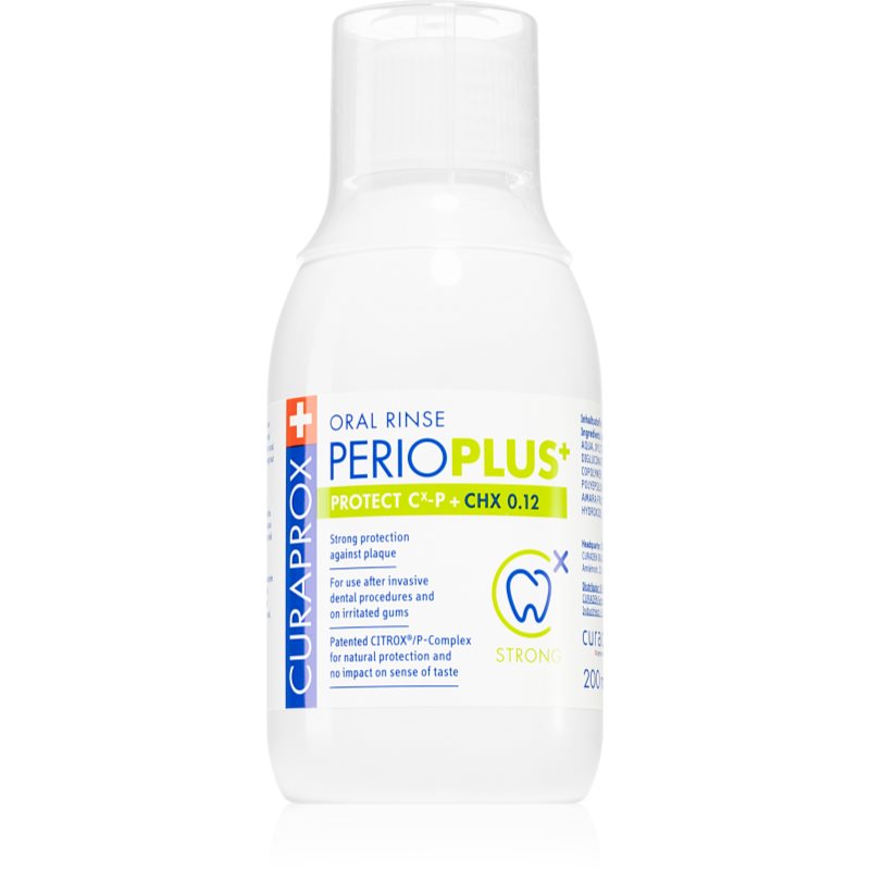 

Curaprox Perio Plus+ Protect 0.12 CHX рідина для полоскання рота доповнючий догляд по відновленню подразнених ясен CHX 0,12%