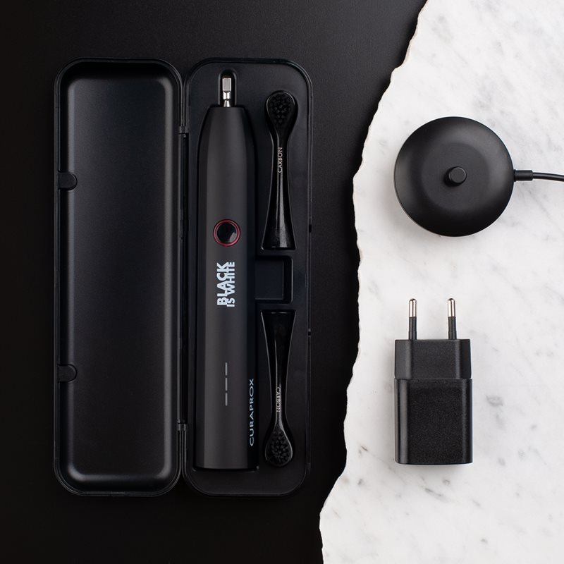 Curaprox Hydrosonic Black is White sonický elektrický zubní kartáček s bělicím účinkem 1 ks (obrázek 4)