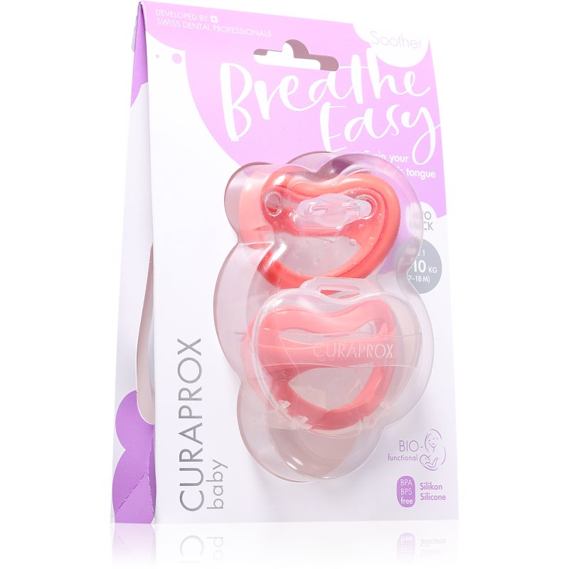 Curaprox Baby Breathe Easy napp 7-18m 2 st. unisex