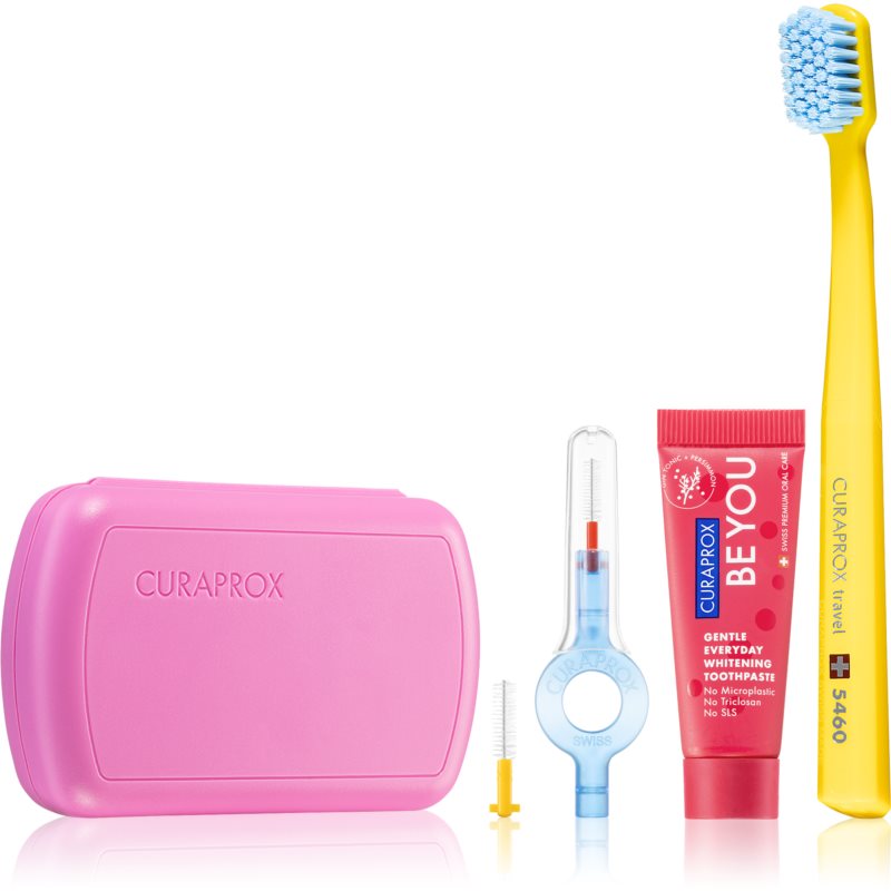 Curaprox Travel Set Kosmetik-Reiseset Pink(für Zähne, Zunge und Zahnfleisch)