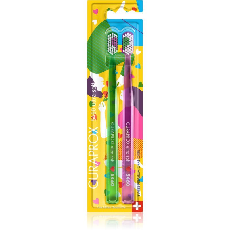 Curaprox Limited Edition Affectionate Toothbrush 5460 Ultra Soft 2 Pc
