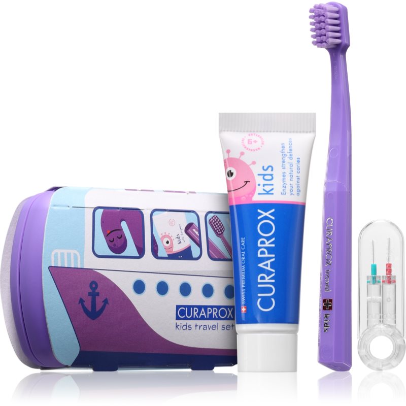 Curaprox Kids Travel Set cestovní set na zuby, jazyk a dásně pro děti