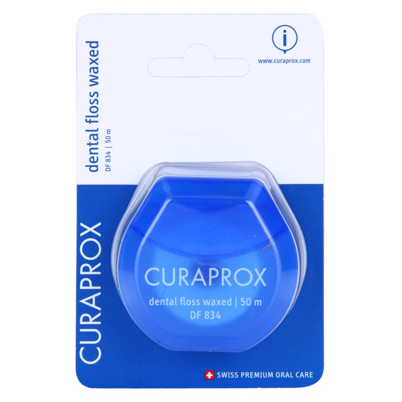

Curaprox Dental Floss Waxed DF 834 зубна нитка з м'ятним присмаком