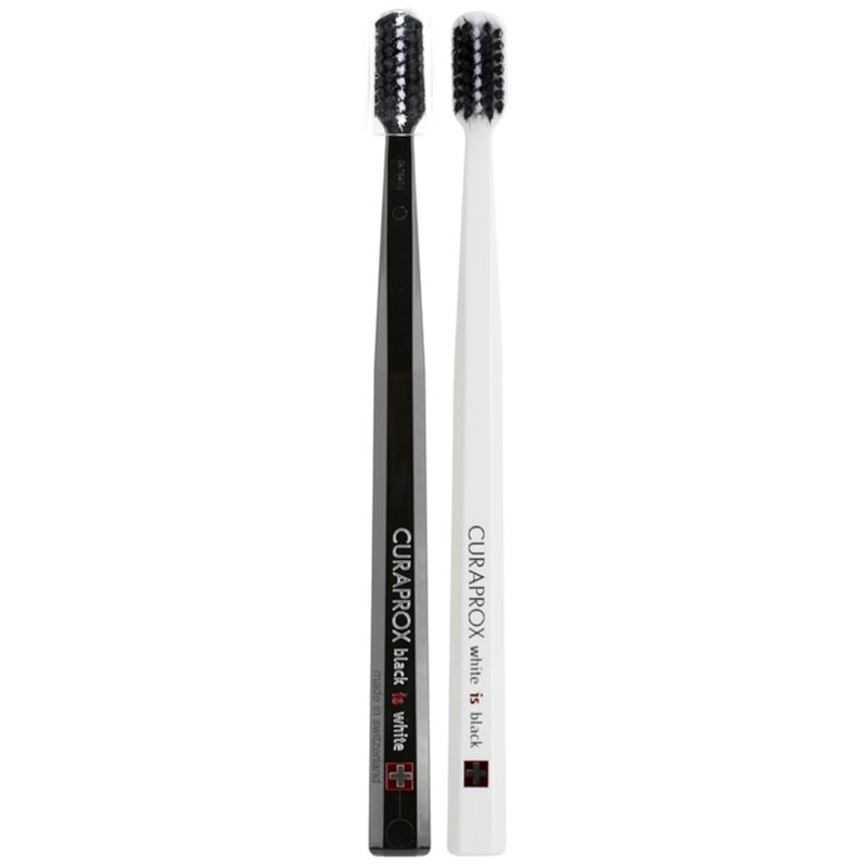 Curaprox Black Is White Ultra Soft Toothbrushes 2 Pcs Black & White 2 Pc