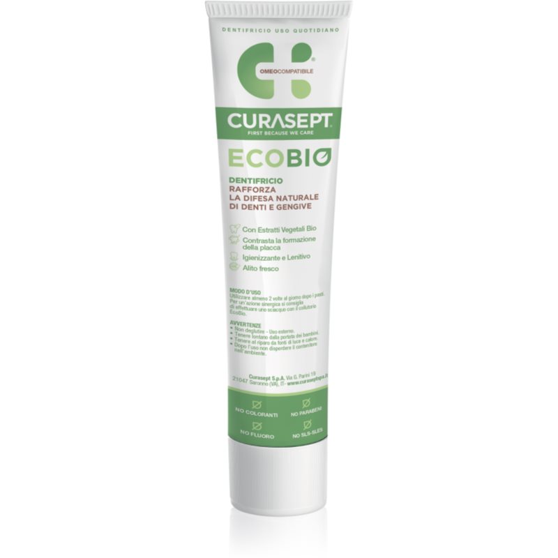 Curasept EcoBio Dentifricio Natural Toothpaste Without Fluoride 75 Ml