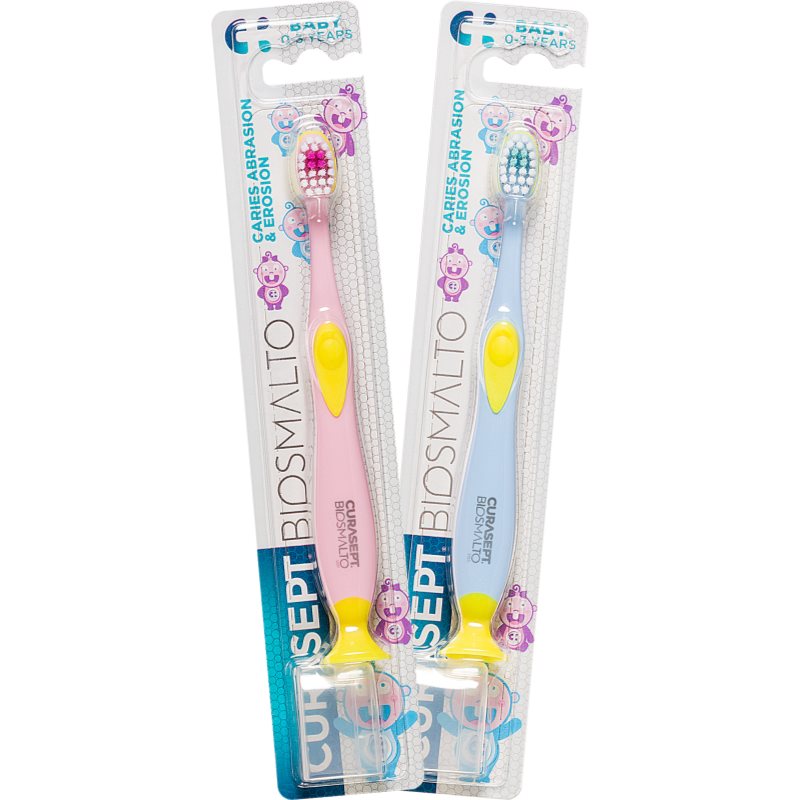 Curasept Biosmalto Baby 0-3 Years Toothbrush For Children With Suction Cup 1 Pc