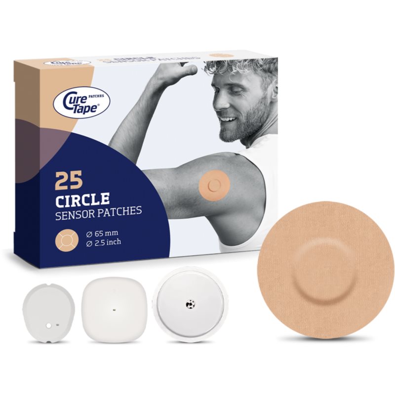 CureTape® Sensor Patches Circle Classic ochranné náplasti kulaté barva Beige 25 ks