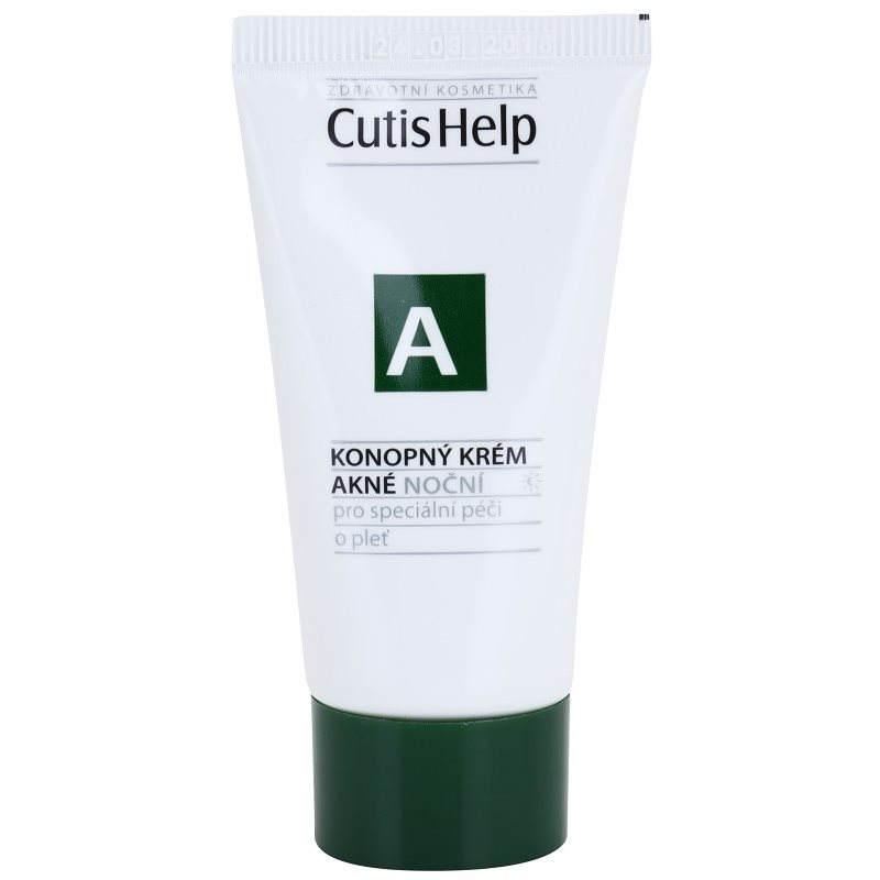 CutisHelp Health Care A - Acne crema de noche de cáñamo para pieles problemáticas y con acné 30 ml
