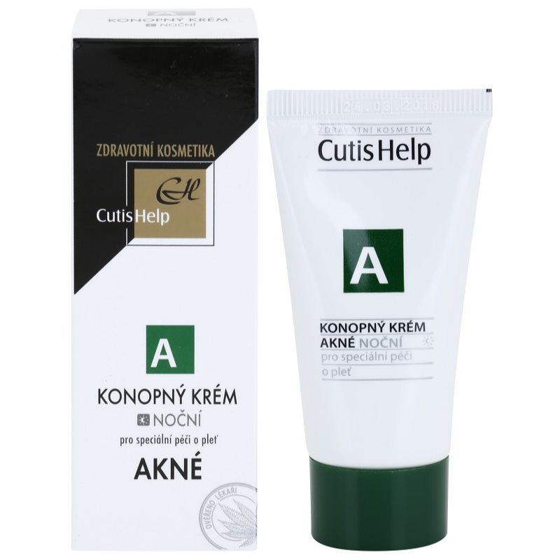 CutisHelp Health Care A - Acne Night Cream With Hemp For Problem Skin, Acne 30 Ml
