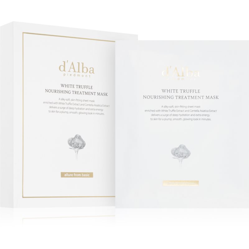 d'Alba White Truffle Nourishing Treatment Mask intenzivně hydratační pleťová maska se zklidňujícím účinkem 5x25 ml