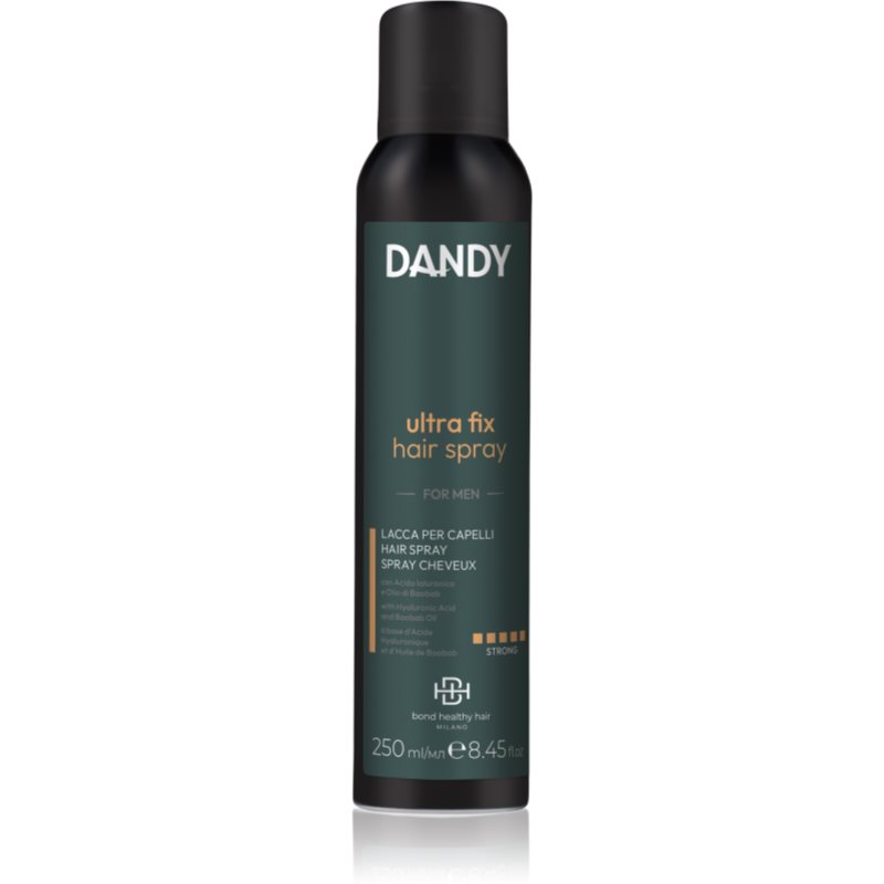 DANDY Hair Spray Extra Dry Fixing Haarspray mit extra starkem Halt für Herren 250 ml