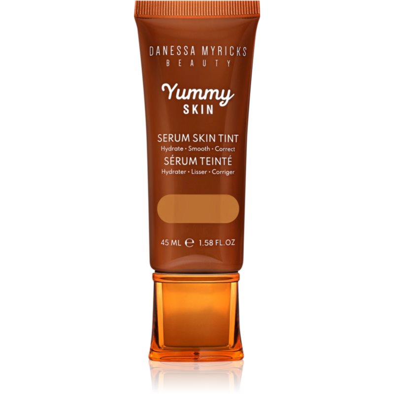 Danessa Myricks Beauty Yummy Skin Serum Skin Tint hydratační make-up s vyhlazujícím účinkem odstín 10 - Tan Skin with Neutral Olive Undertones 45 ml