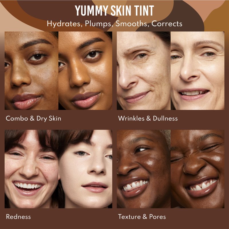 Danessa Myricks Beauty Yummy Skin Serum Skin Tint hydratační make-up s vyhlazujícím účinkem odstín 15 - Deep with Neutral Undertones 45 ml (obrázek 5)