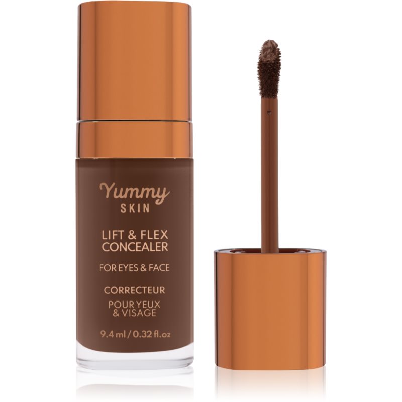 Danessa Myricks Beauty Yummy Skin Lift & Flex Concealer tekutý korektor s matným efektem odstín 17 - Dark with Warm Undertones 8.4 ml