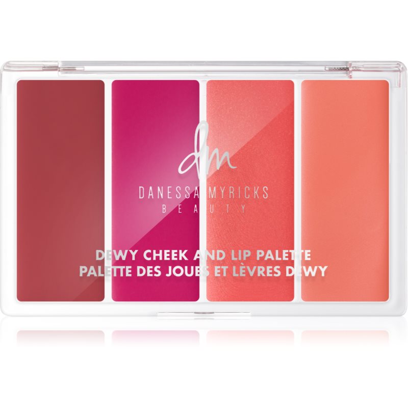 Danessa Myricks Beauty Dewy Cheek & Lip Palette multifunkciós arc paletta az arcra Dew It Flirty 25 g