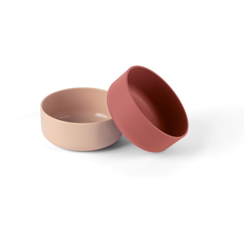 E-shop Dantoy Tiny Bio Bowl Set miska Nude/Red 0m+ 2 ks