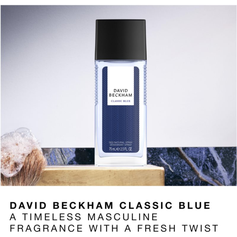David Beckham Classic Blue deodorant s rozprašovačom pre mužov 75 ml