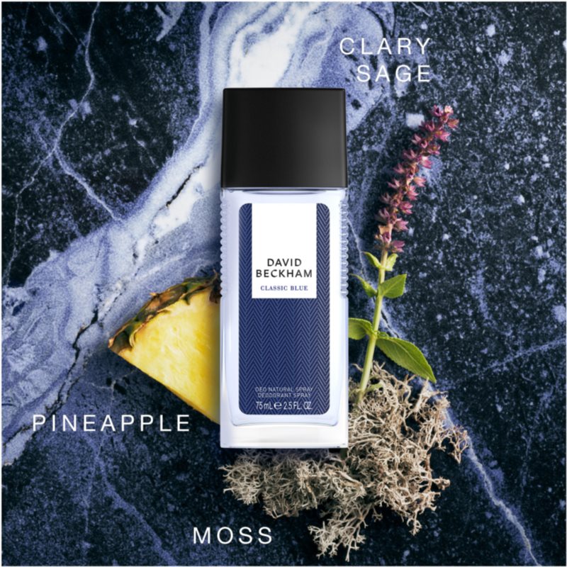 David Beckham Classic Blue deodorant s rozprašovačom pre mužov 75 ml