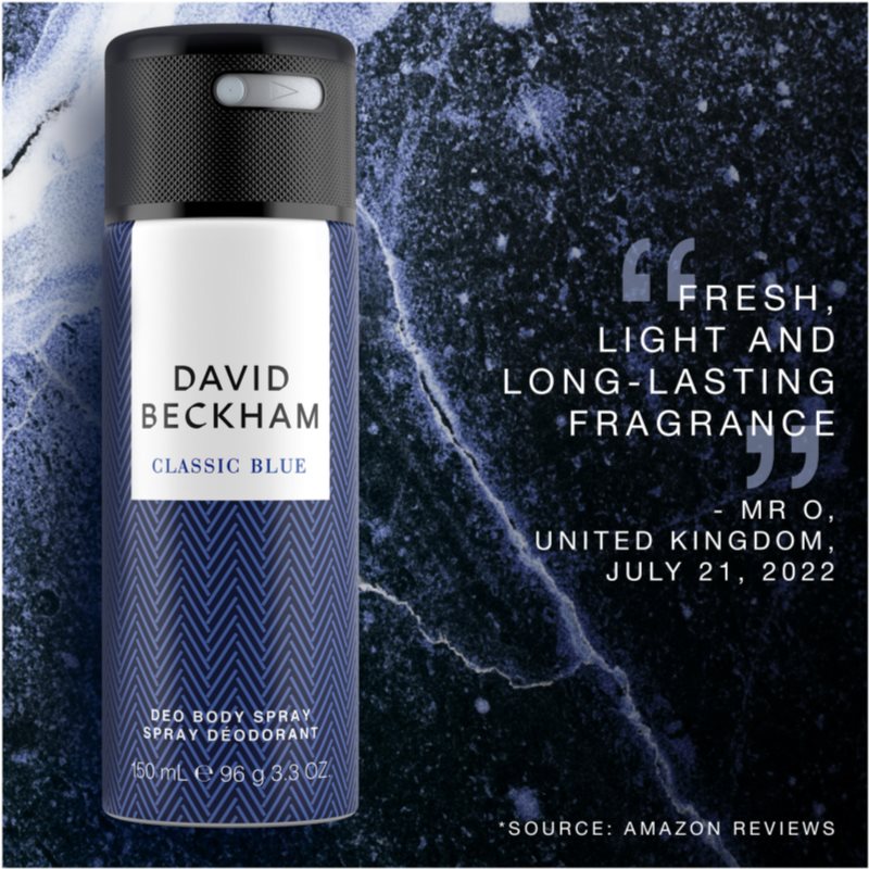 David Beckham Classic Blue dezodorant v spreji pre mužov 150 ml