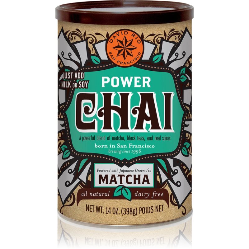 David Rio Power Chai Matcha prášok na prípravu nápoja vegan 398 g