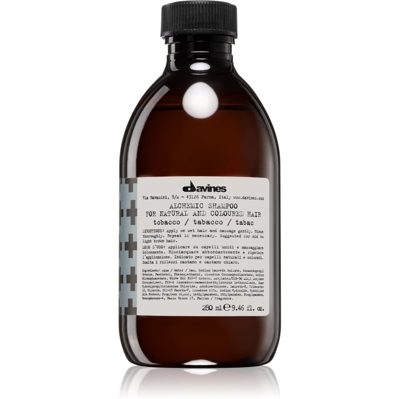 Davines Alchemic Tobacco drėkinamasis šampūnas plaukų spalvai paryškinti 280 ml